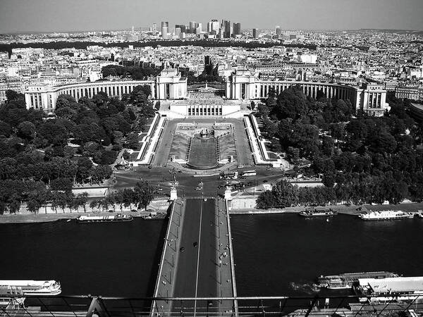 Cityscape Poster featuring the photograph The Jardins du Trocadero from the tower by Jim Feldman