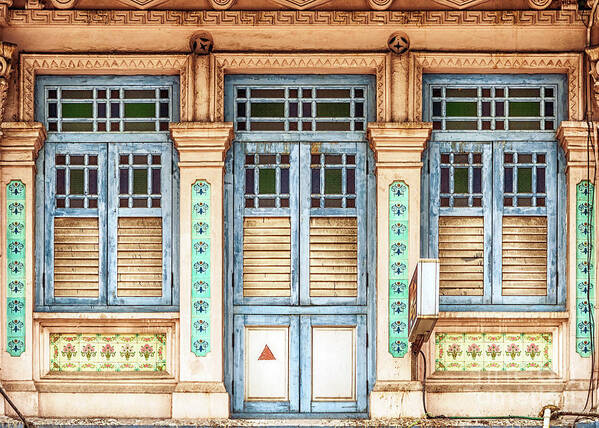 Singapore Poster featuring the photograph The Singapore Shophouse 33 by John Seaton Callahan