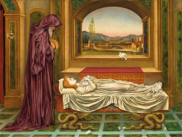 Evelyn De Morgan Poster featuring the painting The Wandering Jew. Whom the gods love die young by Evelyn De Morgan