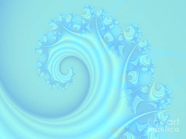 Abstract Poster featuring the digital art The Wave by Kerri Mortenson
