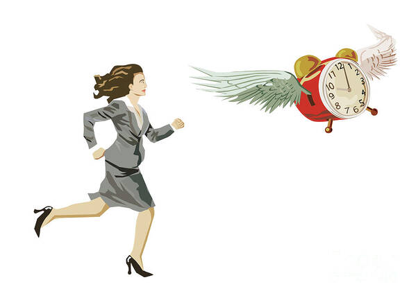 Illustration Poster featuring the photograph Time Flies Biological Clock by Spencer Sutton