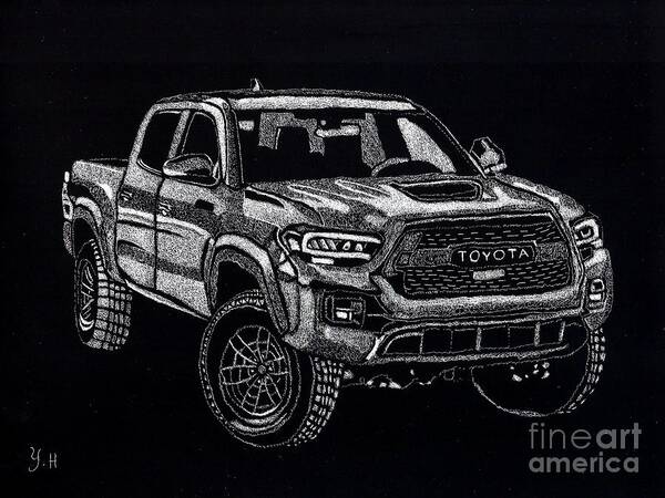 Truck Poster featuring the digital art Toyota Tacoma by Yenni Harrison