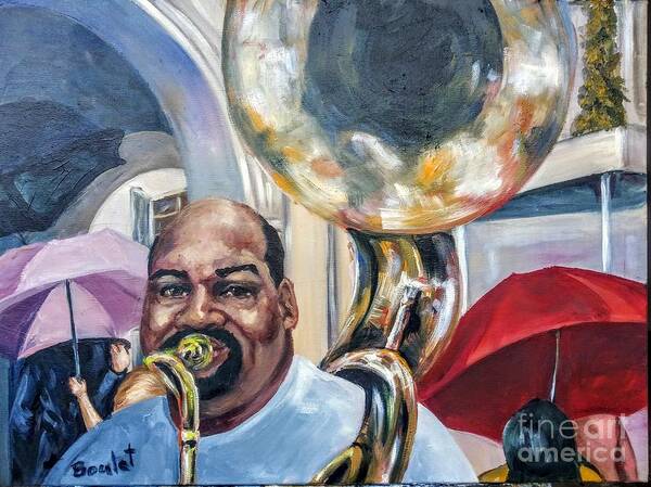 New Orleans Poster featuring the painting Tuba on the Square by Beverly Boulet