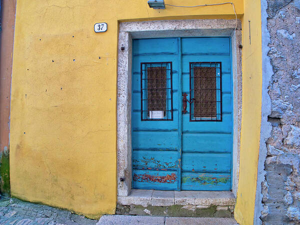 Adriatic Sea Poster featuring the photograph Turquoise Door 1 by Eggers Photography