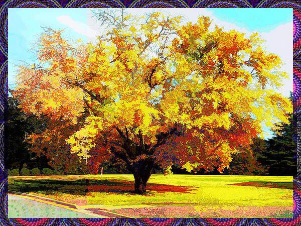 Macon Poster featuring the digital art Under The Gingko Tree by Rod Whyte