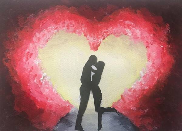 Valentine Poster featuring the painting Valentine 2023 by Deborah Naves