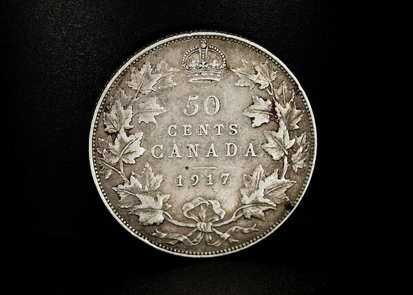 Coin Poster featuring the photograph Vintage 1917 Canadian Coin by Amelia Pearn