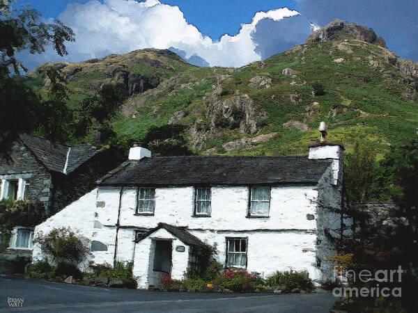 Langdale Poster featuring the photograph White Cottage by Brian Watt