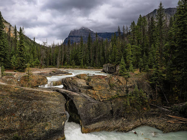Kicking Horse River Poster featuring the photograph Yoho Natural Bridge by Dan Sproul