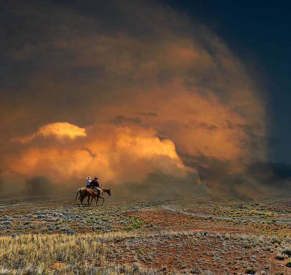Cowboys Poster featuring the photograph 2876 by Peter Holme III