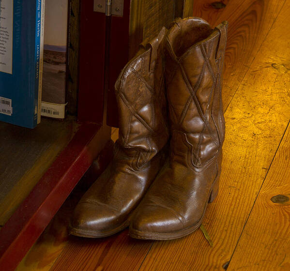 Cowboy Boots Poster featuring the photograph Boots not made for Walking by Jean Noren