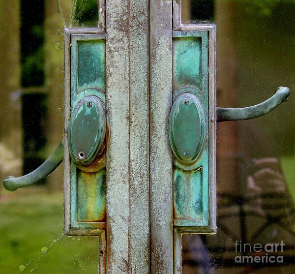 Door Poster featuring the photograph Copper DoorKnobs by Karen Adams