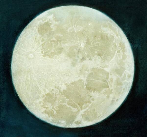 Moon Poster featuring the photograph Full Moon Drawn By John Russell by Royal Astronomical Society/science Photo Library