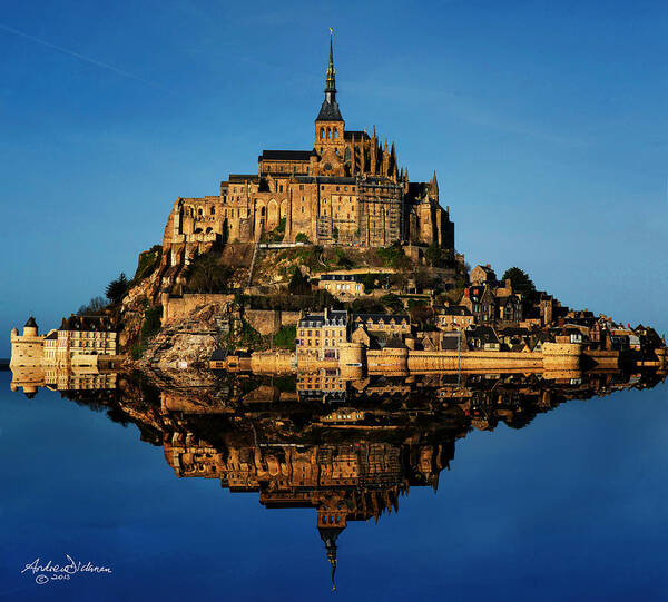Castle Poster featuring the photograph Mont St Michel by Andrew Dickman