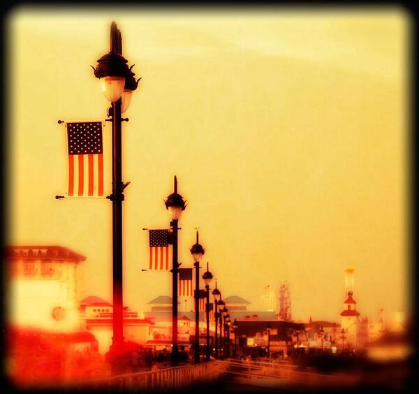 Ocean City Poster featuring the photograph Ocean City at Dusk by Melinda Dreyer