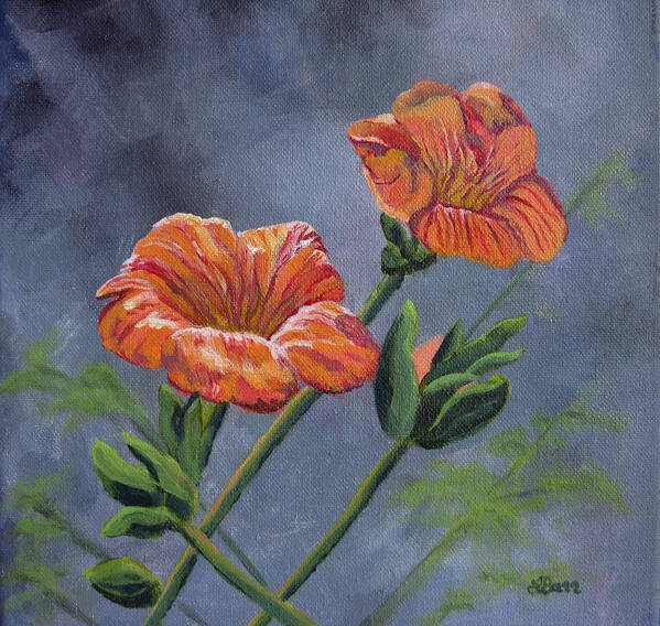 Flowers Poster featuring the painting Orange You Ready for Spring by Lisa Barr