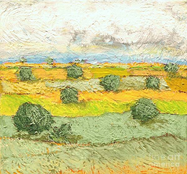 Landscape Poster featuring the painting Ridge Vista by Allan P Friedlander