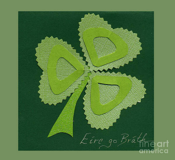 Shamrocks Poster featuring the mixed media Saint Patricks Day Collage number 16 by Ellen Miffitt
