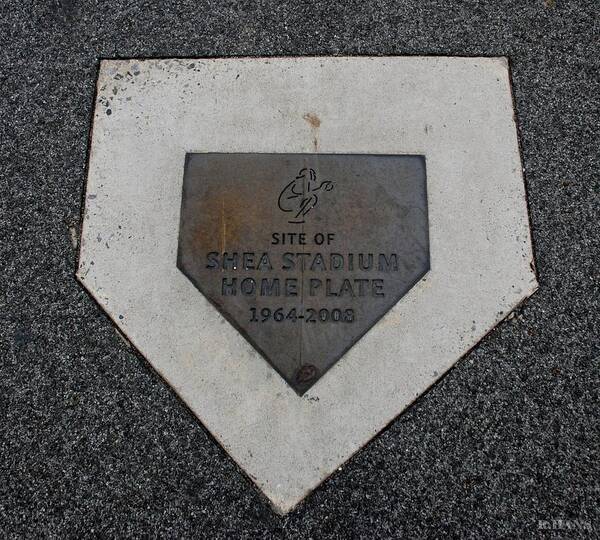 Shea Stadium Poster featuring the photograph Shea Stadium Home Plate by Rob Hans