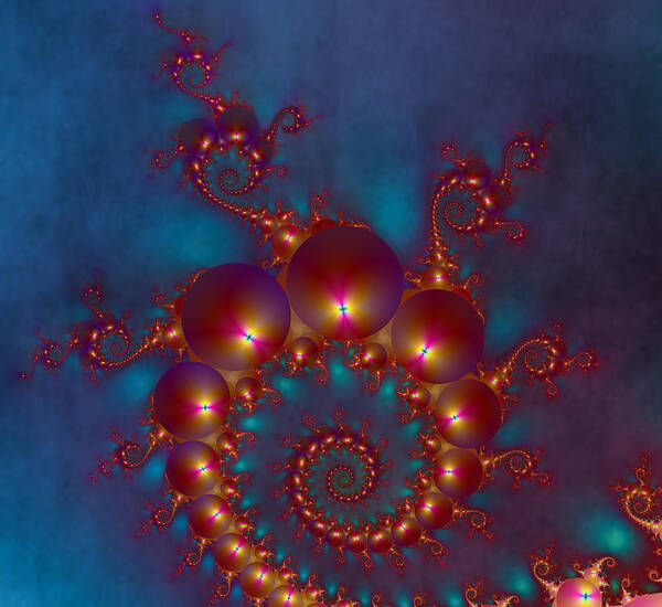 Fractal Poster featuring the digital art Space Worm by Ester McGuire