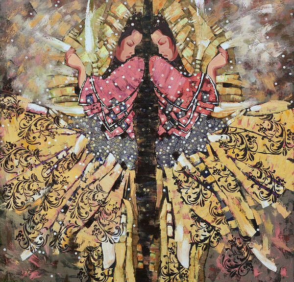Swallowtail Poster featuring the painting Swallowtail butterfly by Anastasija Kraineva
