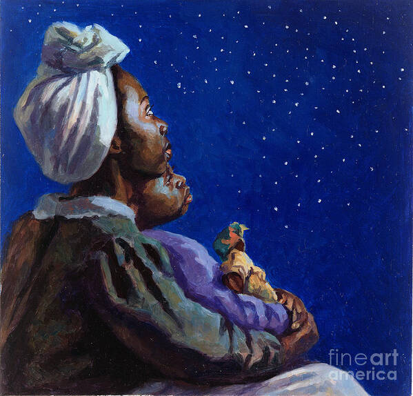 Motherhood Poster featuring the painting Under the Midnight Blues by Colin Bootman