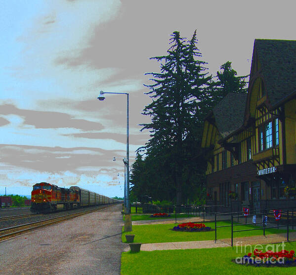 Train Poster featuring the photograph Whitefish Depot by Patricia Januszkiewicz