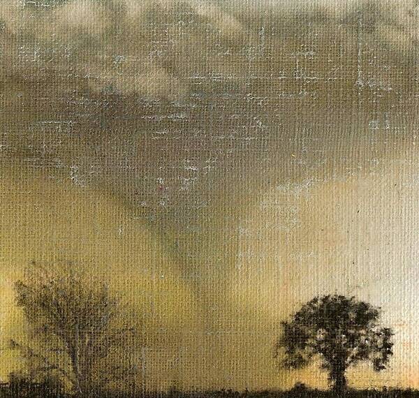 Tornado Poster featuring the painting Worry Ahead by Cara Frafjord