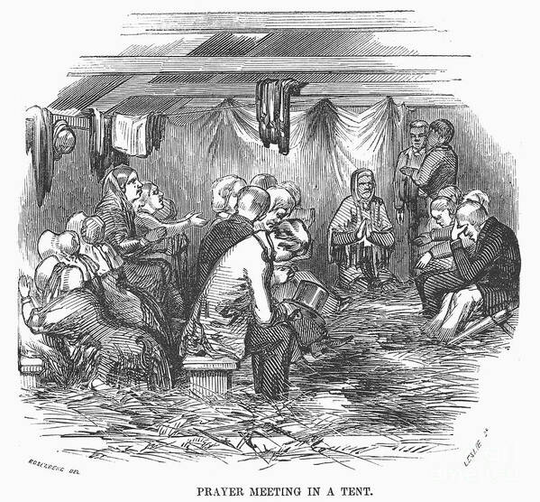 1852 Poster featuring the photograph Camp Meeting, 1852 #1 by Granger