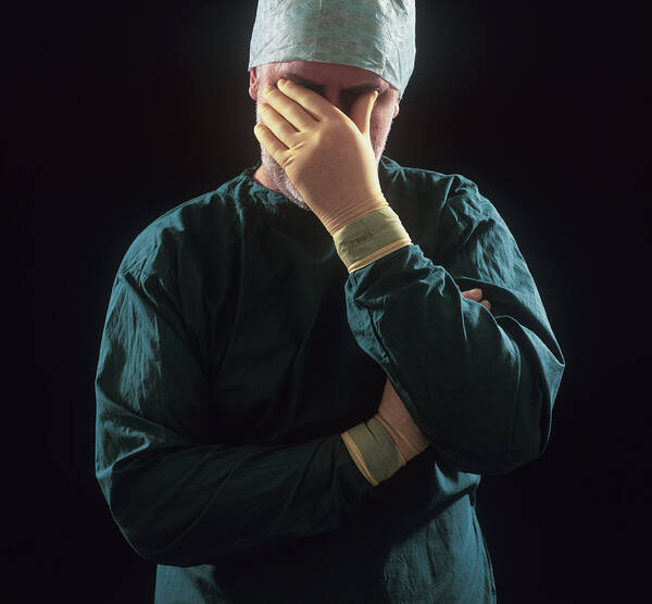 Human Poster featuring the photograph Tired Surgeon #3 by Kevin Curtis