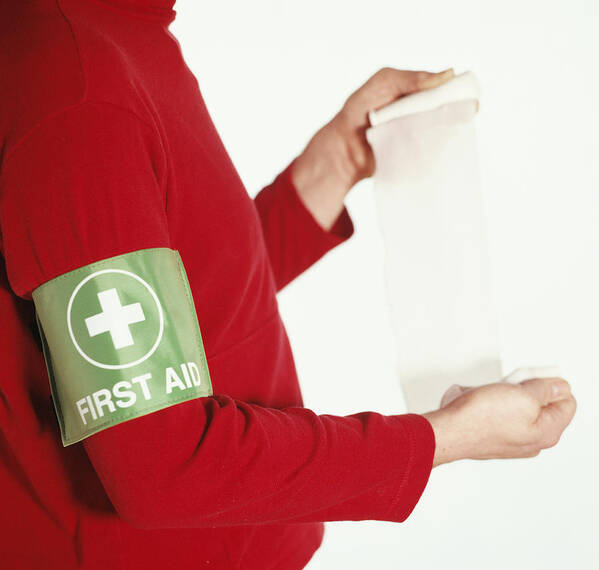 Bandage Poster featuring the photograph First Aid by Cristina Pedrazzini
