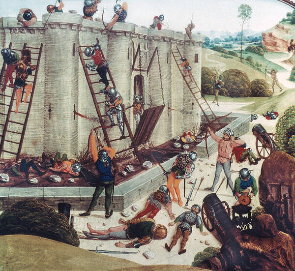 15th Century Poster featuring the photograph Storming Of Castle by Granger