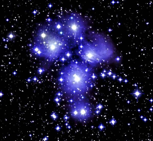 M45 Pleiades Poster featuring the photograph M45 Pleiades #1 by Alan Conder