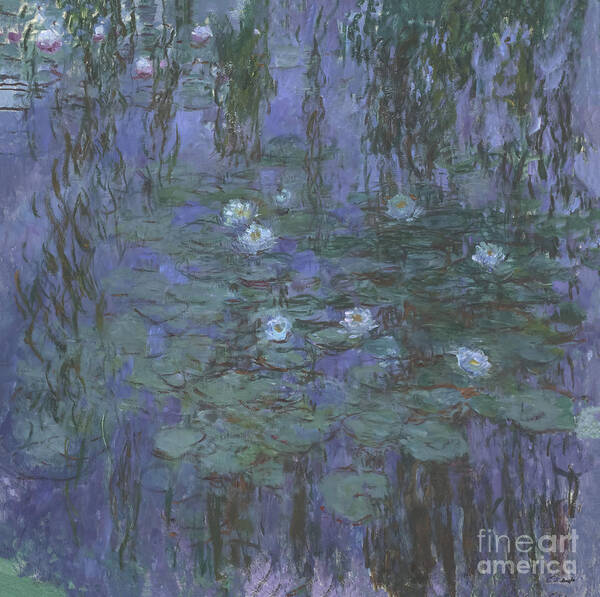 Water Lilies Poster featuring the painting Water Lilies by Monet by Claude Monet