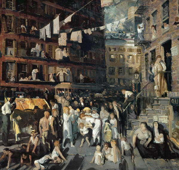 George Bellows Poster featuring the painting Cliff Dwellers, from 1913 by George Bellows