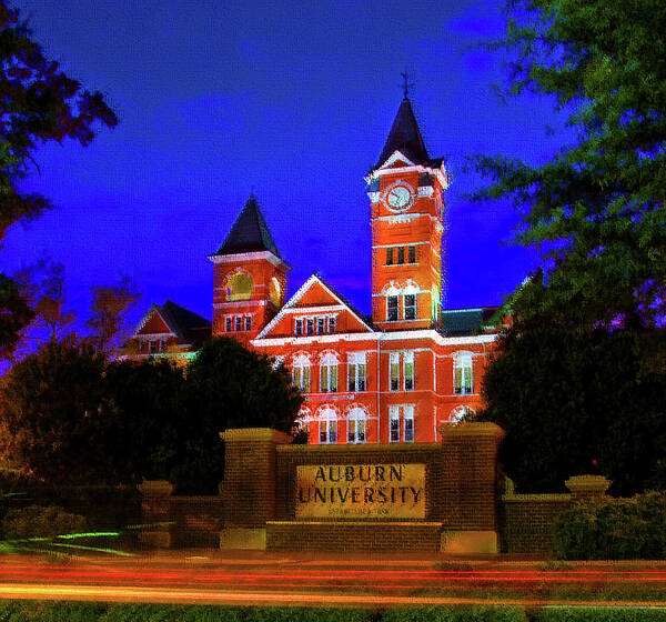 Auburn University Poster featuring the mixed media Auburn University by DJ Fessenden