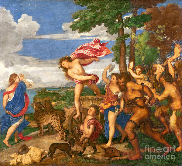 Bacchus Poster featuring the painting Bacchus and Ariadne by Titian
