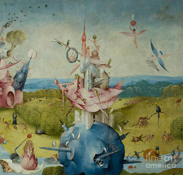 Bosch Poster featuring the painting Detail of central panel from by Hieronymus Bosch