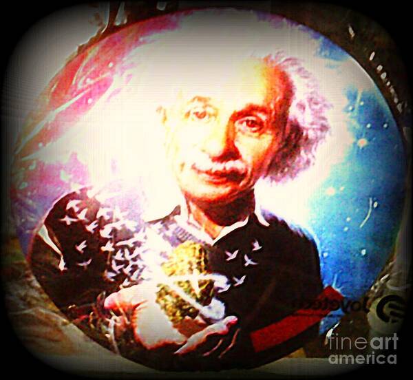  Poster featuring the photograph Einstein on Pot by Kelly Awad