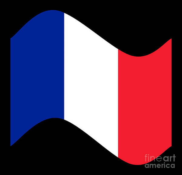 France Poster featuring the digital art France Flag Wave by Henrik Lehnerer