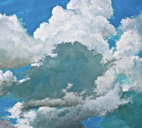 Clouds Poster featuring the painting From Both Sides Now by Cliff Spohn