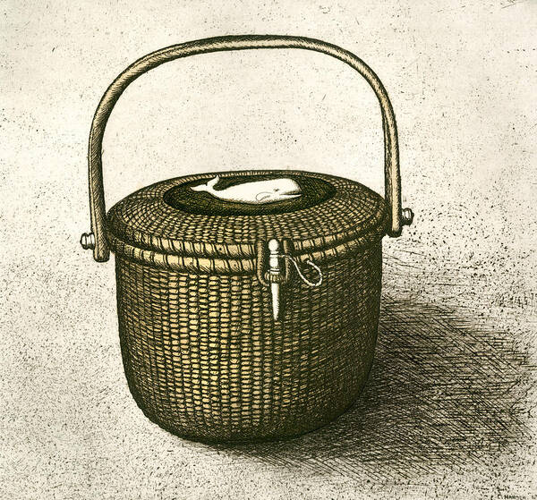 Nantucket Poster featuring the drawing Nantucket Basket by Charles Harden
