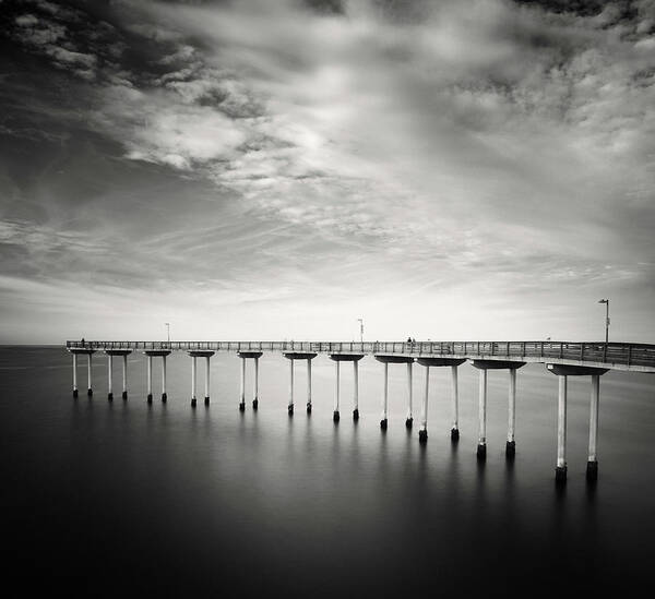 San Diego Poster featuring the photograph Ocean Beach Pier by William Dunigan