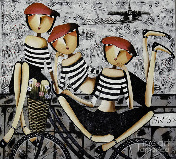 Biking Poster featuring the photograph On the way to Paris by Yurix Sardinelly