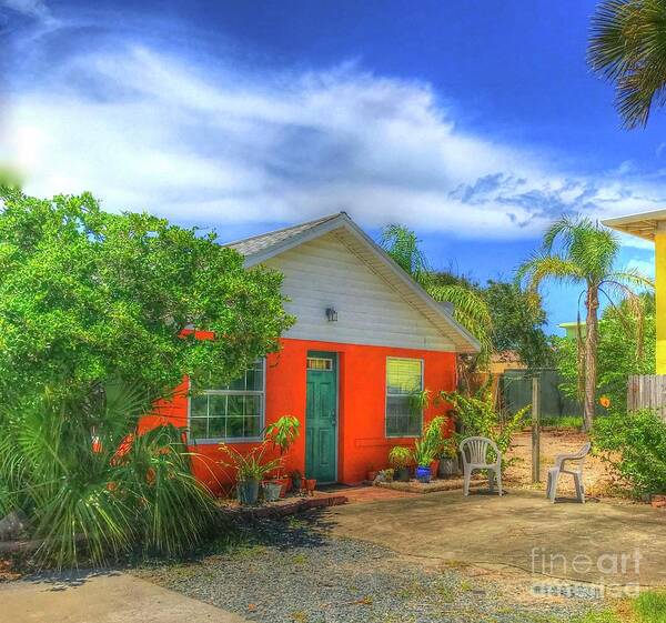 House Poster featuring the photograph Orange Beach House by Debbi Granruth