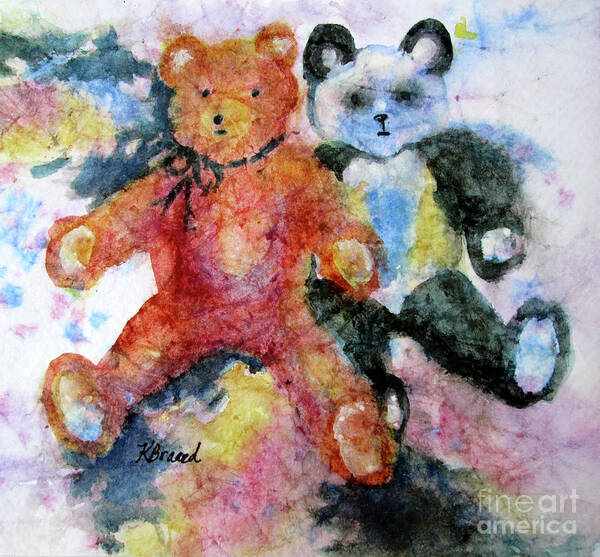 Paintings Poster featuring the painting Teddy Bears by Kathy Braud