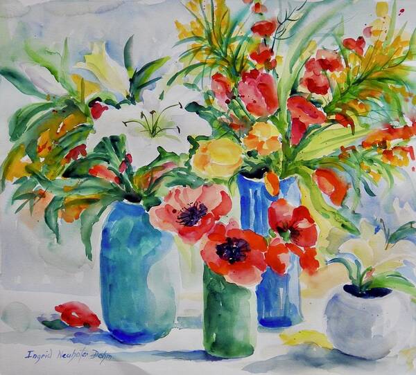 Flowers Poster featuring the painting Watercolor Series No. 256 by Ingrid Dohm
