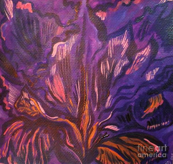 Nature Poster featuring the painting Wild Iris by Barbara Donovan