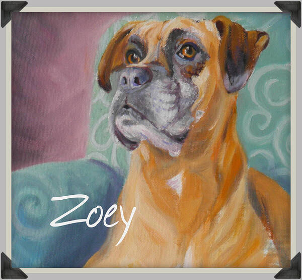 T-shirts Poster featuring the painting Zoey t shirt to order by Sharon Casavant