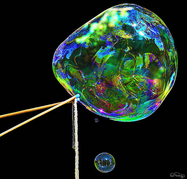 Band Of Colors Poster featuring the photograph Bubbles by Dee Browning